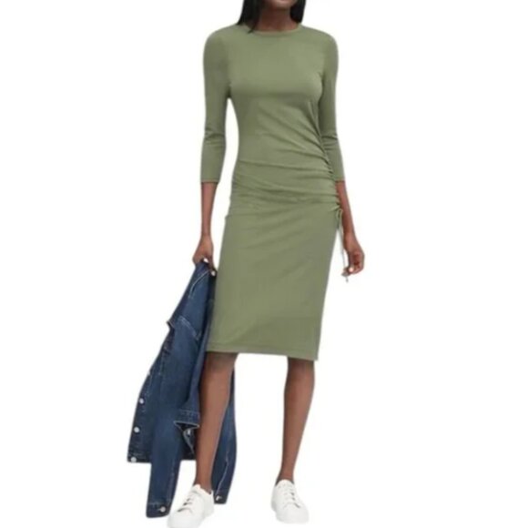 Banana Republic Dresses & Skirts - Banana Republic Adjustable Side-Ruched T Shirt Dress Women's Size XS RETAIL $107